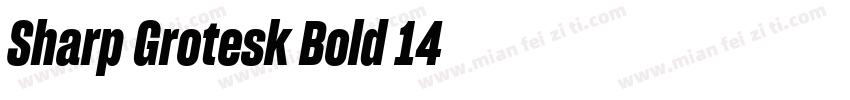 Sharp Grotesk Bold 14字体转换